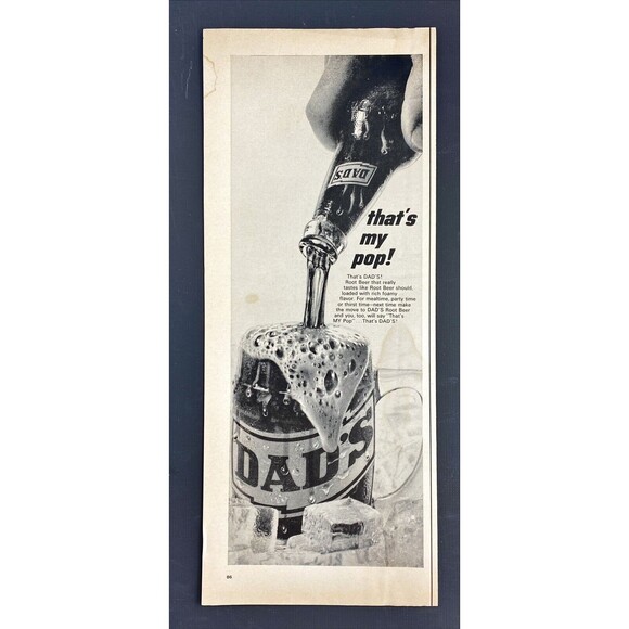 Dad's Root Beer "That's My Pop!" Vintage Print Ad 1967 - Picture 3 of 3
